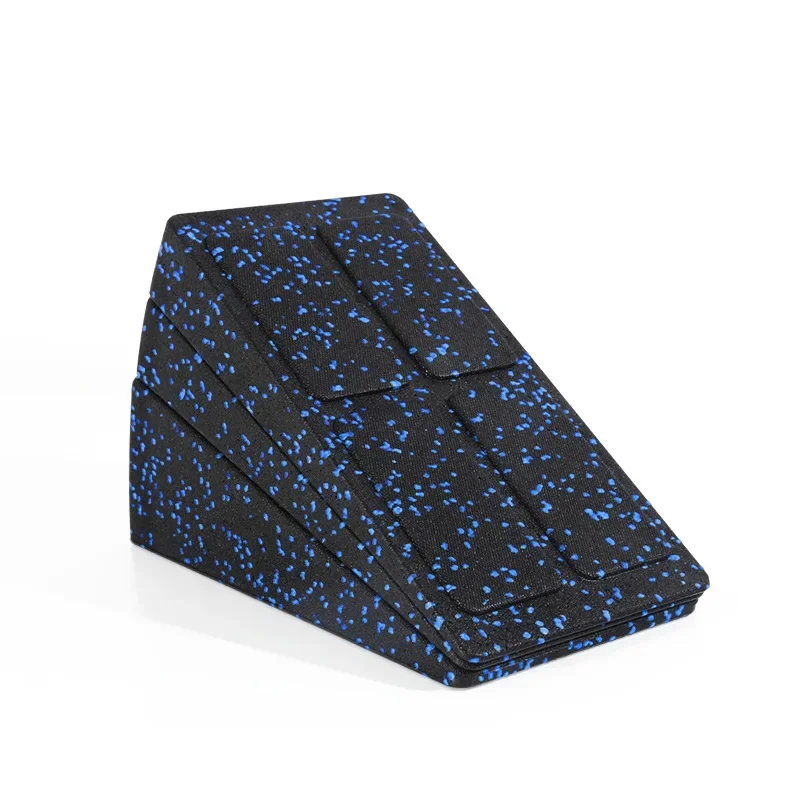 (conjunto Preto E Azul) Bloco De Yoga Fitness Com Cunha Ajustável Antiderrapante Para Agachamento E Alongamento De Panturrilha E Pé