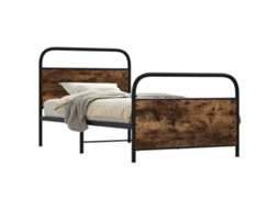 Vidaxl Estrutura Cama S/ Colchão Derivados de Madeira Carvalho Sonoma
