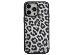 Capa Tkdaddy Caseevo Para Iphone 15 Pro Compatível Com Magsafe Tpu Acrílico Capa De Telefone Com Placa Traseira De Leopardo Removível Preta/branca