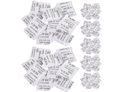 Pacotes De Sílica Gel Transparente Com 100 Unidades De Alta Absorção.