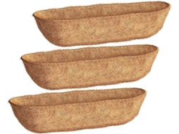 Conjunto De 3 Forros De Fibra De Coco Para Vasos De Parede E Janelas, 30 Polegadas, Cestos De Jardim Gokoco