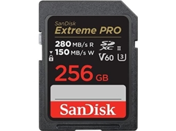 Cartão de memória Sandisk Extreme Pro SD 256 GB, 280/100 MB/s, V60, C10, UHS-II, U3