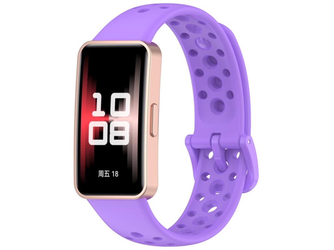 Bracelete para Huawei Band 10 / 9 / 8 Silicone Respirável estilo Hole Roxa XIAOMOYU