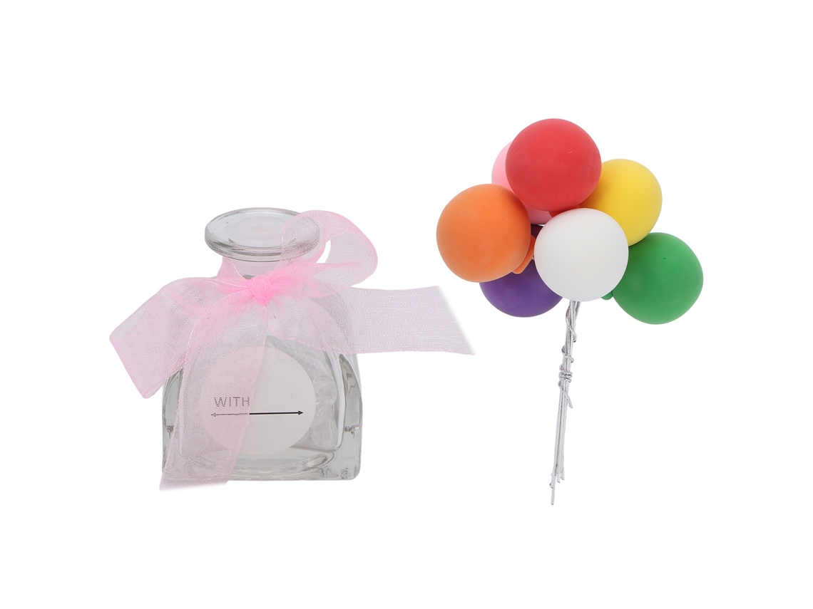 Garrafa De Difusor De Perfume E Óleo Essencial Vazia Transparente Para Decoração Com Clip E Cordão De Balão