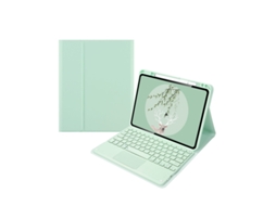 Capa Com Teclado Bluetooth E Touchpad Em Silicone Compatível Com Ipad Pro 11 2021/2020, Destacável, Cor Verde