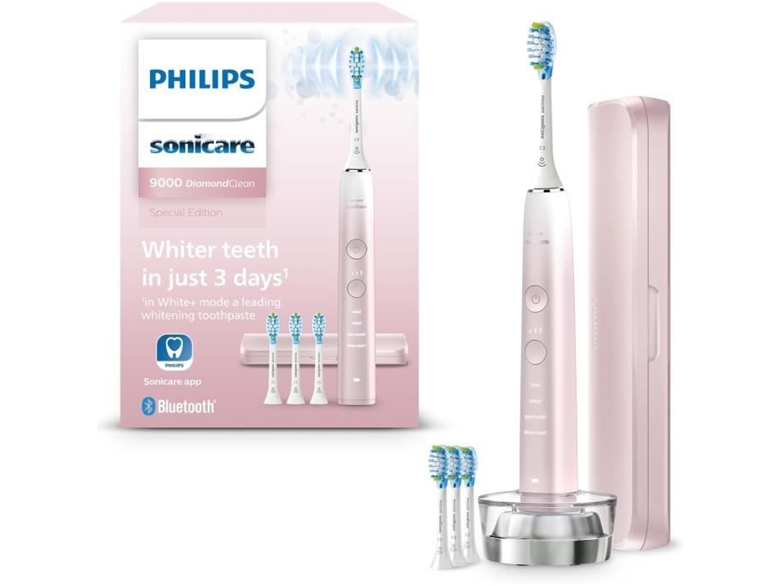 Escova De Dentes Elétrica Philips Diamondclean 9000 Edição Especial Sensor De Pressão Rosa