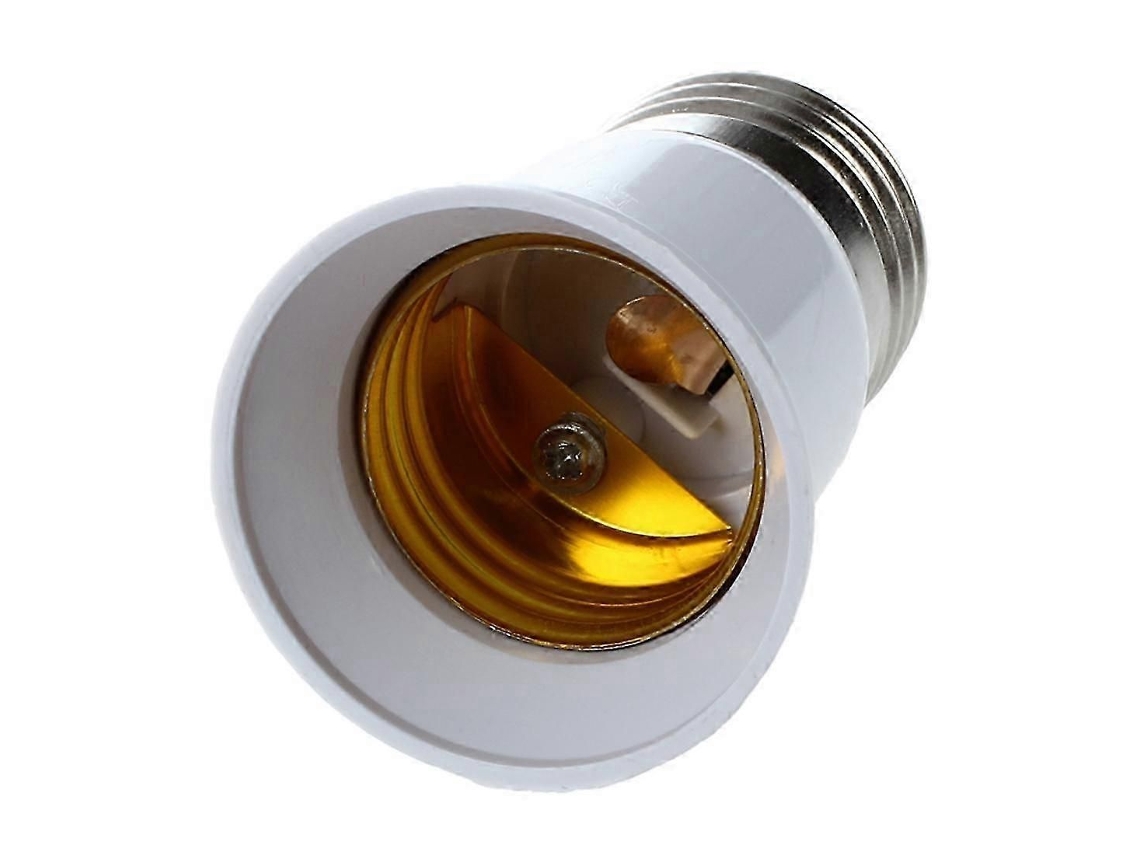 Adaptador Extensor De Suporte De Lâmpada E27 Para E27, Tom Prateado, Branco