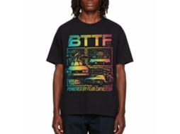 Rockinstone Back To The Future Movie Powered By Flux Capacitor Black Adult T-shirt Size:xxxl