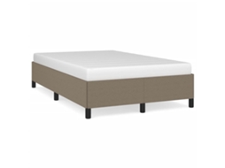 Estrutura De Cama Vidaxl Tecido Cinzento-acastanhado (120 X 190 Cm)