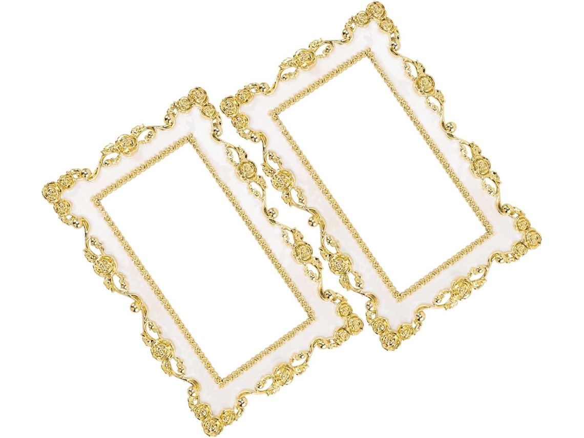 Capa De Interruptor Decorativa Dourada Em Plástico, 2 Peças, Proteção De Parede E Cor