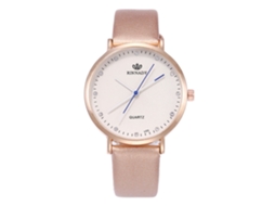 Reloj De Cuarzo Unisex Con Correa De Cuero Pu Zhoulianfa (oro)