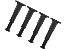 Pés De Apoio Ajustáveis Luxshiny Para Estrutura Cama Com Ajuste Altura, 4 Peças, Em Pp Preto, Para Sofá E Armário
