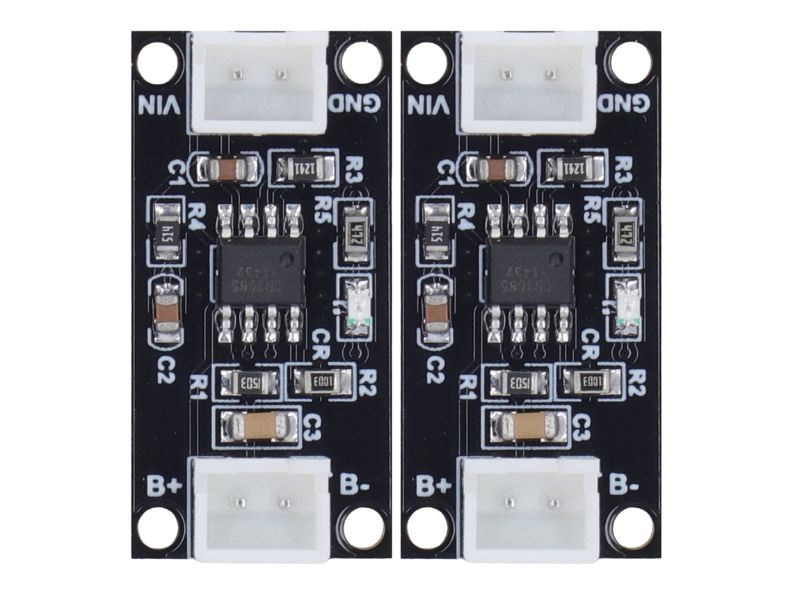 Placa de carregamento de bateria NiMH, 2 peças, módulo de carregamento CC CV 1A 3V MRB048D, portátil e resistente ao desgaste.