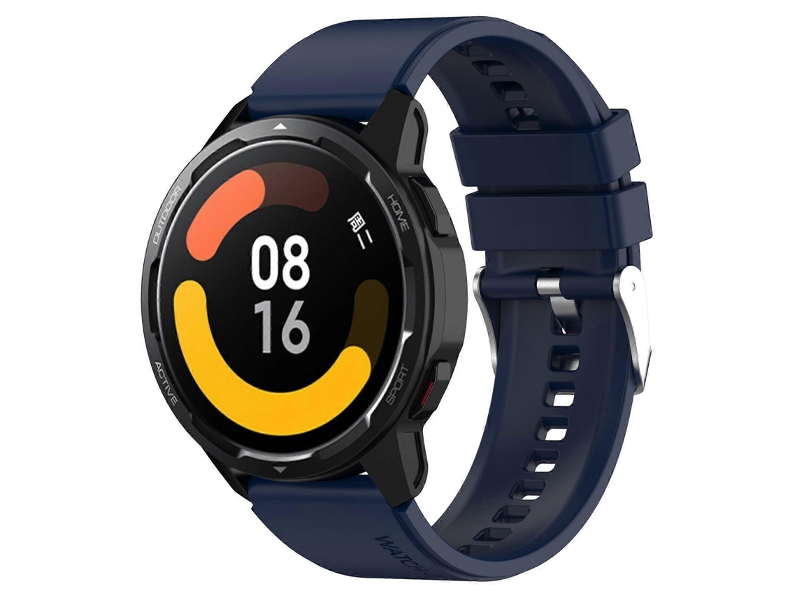 Pulseira De Silicone Com Ponta Saliente E Fivela Prateada Para Samsung Galaxy Watch Active 40mm 20mm