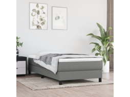 Vidaxl Colchão De Molas Ensacadas Firmeza Média 90x200x20 Cm Tecido Cinza-escuro