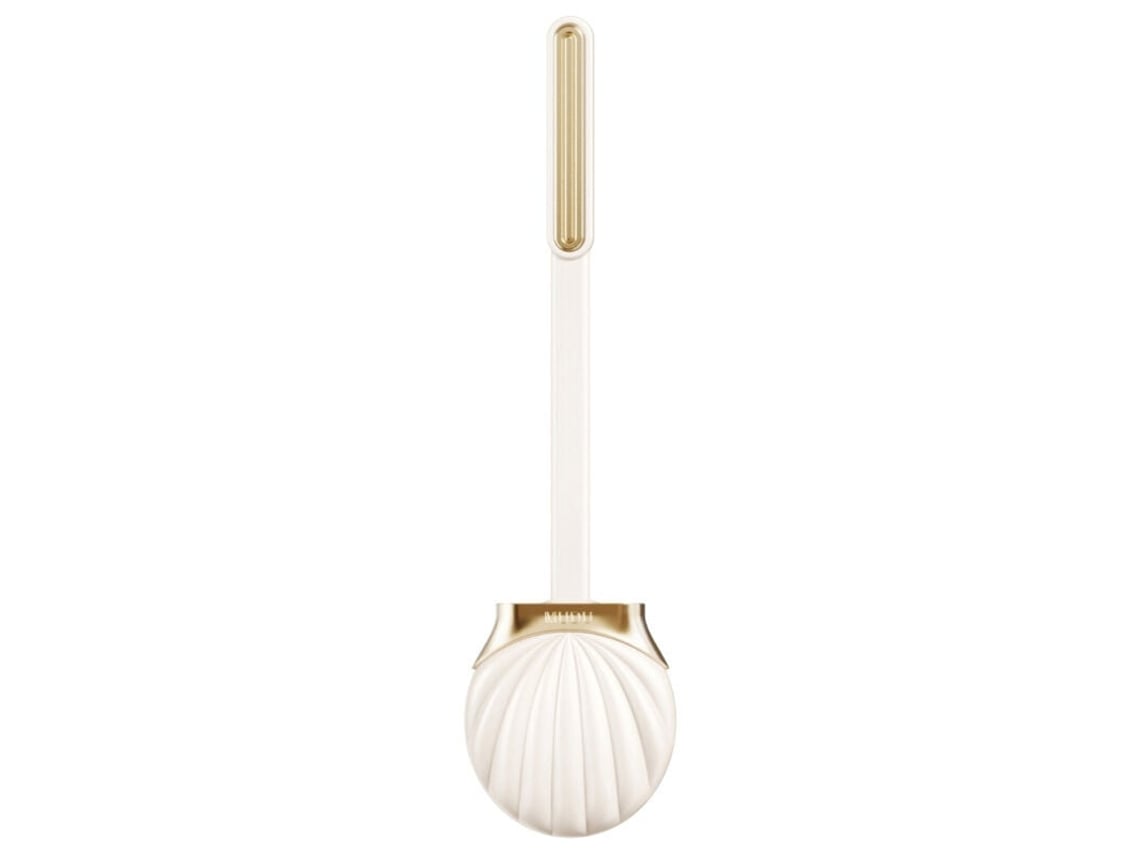 Conjunto de Escova Sanitária e Suporte para Escova, Cabeça de Escova Sanitária com Cerdas Flexíveis de Silicone MDUG (branca)