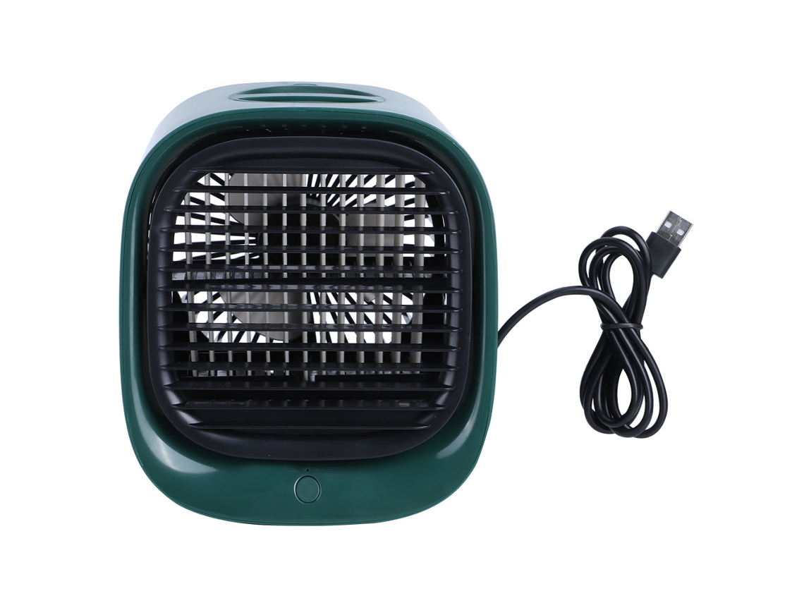 Ventilador Usb com Umidificação e Luzes Coloridas Verde