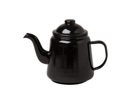 Bule  Teapot Esmalte Preto