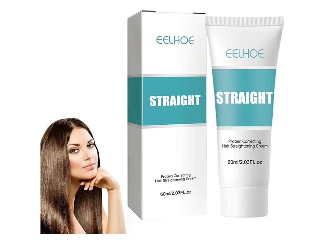 Creme de Alisamento Corretivo de Proteínas Corretor de Proteínas para Alisador de Cabelos Cacheados Creme de Cuidados Capilares 60Ml A314