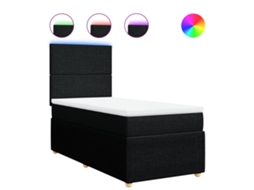 Box Spring Bed, Box Spring Beds Vidaxl Preto Tecido (90 X 190 Cm)