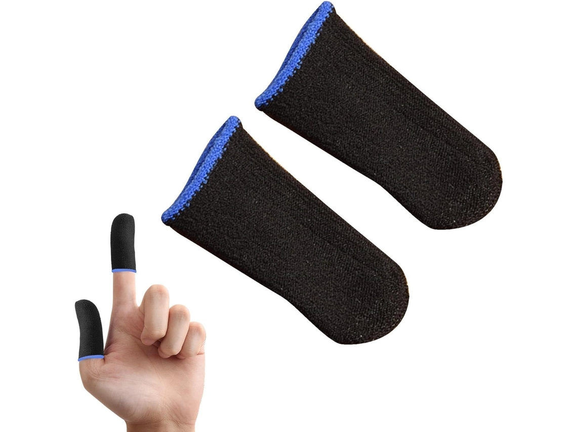 Lurelia Luvas Gaming Para Ecrã Tátil Fibra De Carbono, Nylon, Antiderrapante, Respirável, Elástico, Para Gaming Móvel E Ecrãs Táteis, Resposta Rápida