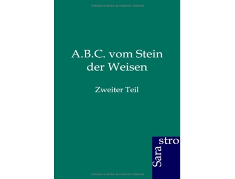 Livro ABC vom Stein der Weisen German Edition de Ohne Autor (Alemão)