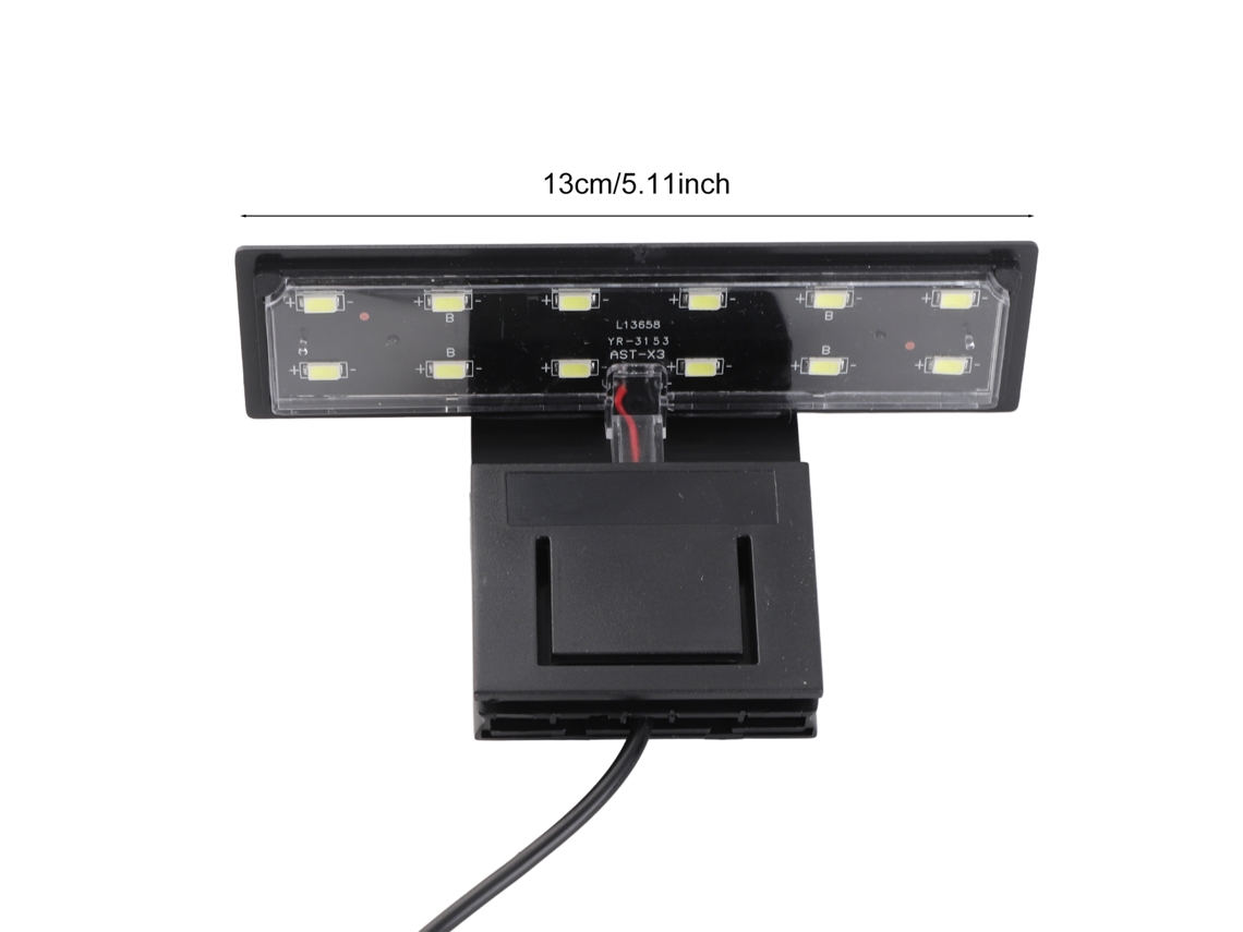 Rebe-luz Led Para Aquário 6w 12 Led Luz Branca Portátil Com Pinça Para Peixe Jarra Tanque De Peixes