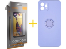 Capa + 2 Películas para iPhone 11 Pro ACCETEL Roxo Lilás
