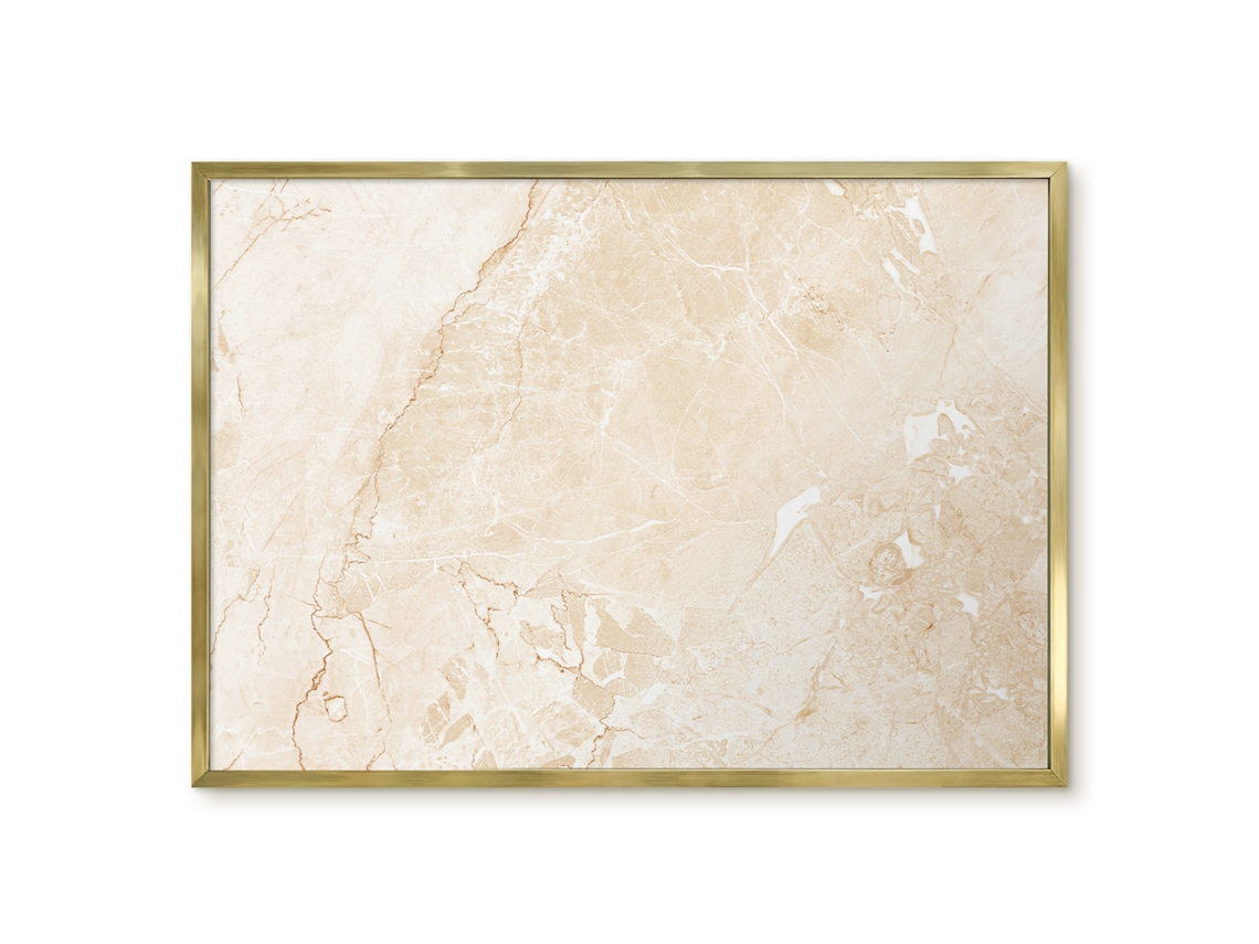 Quadro magnético de parede bege pedra para quarto Espelharte (70x50 cm)