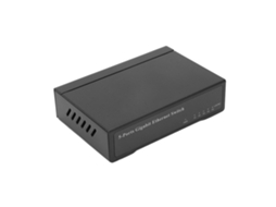 Laxiscreed Switch Ethernet Não Gerenciado De 5 Ports Para Desktop, Corpo De Alumínio, Ligação 100-240v