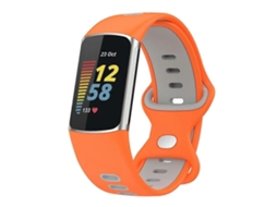 Pulseira de silicone à prova d'água bicolor para relógio inteligente esportivo Fitbit Charge 5 Hengrongshen
