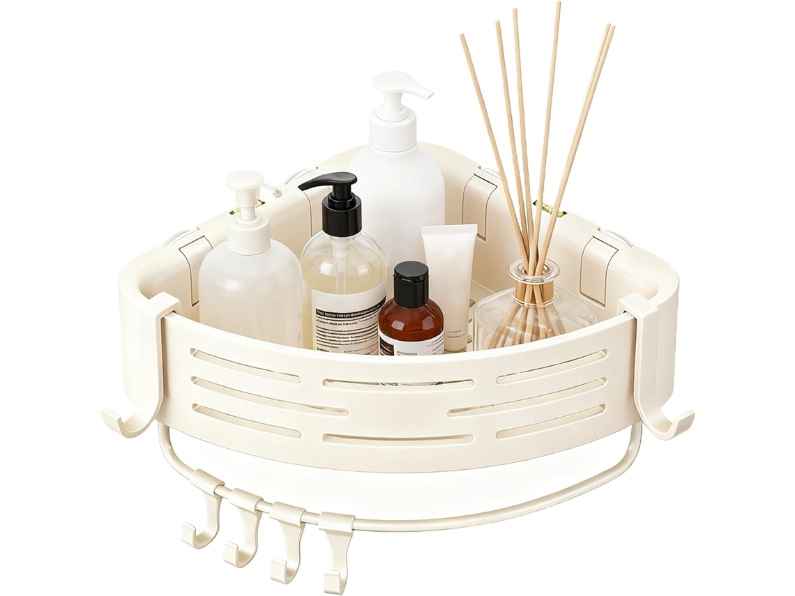 Organizador De Chuveiro Com Ventosa E Gancho, Organizador De Canto Para Chuveiro, Ideal Para Cozinha Gokoco