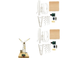 Moinho Vento Diy Luz Noturna Giratória, Kit Com Fio Cobre