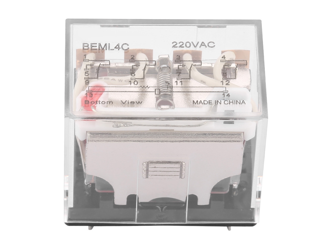 Base de Relé de Potência Beml4c 6 Pinos Bobina 220vdc Socket (ly4)
