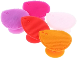 Conjunto De 5 Escovas Banho Silicone Em Formato Coração Mikinona Para Bebês, Escova De Massagem Multifuncional Fácil