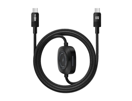 Cabo Usb C Para Usb C 60w E Apple Watch Nylon Trançado 1m Preto Max Excell