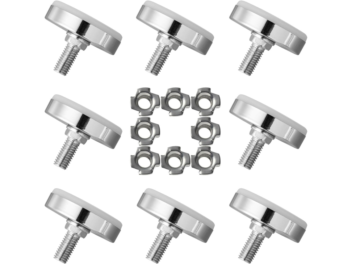 Conjunto De 8-niveladores Mesa E Cadeira Popetpop Com Fuso Giratório Ajustável Em Ferro Plástico Cozinha Cor