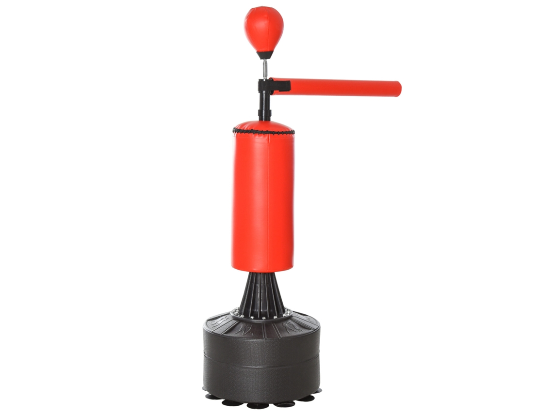 Suporte de Treino Boxe com Bola Reflexa Haste 360° Luvas (88x48x155-205cm) | S/MARCA