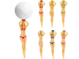 Lurelia Tees De Golfe, 6 Coloridos, Divertidos, Tee De Treino De Golfe Inovador