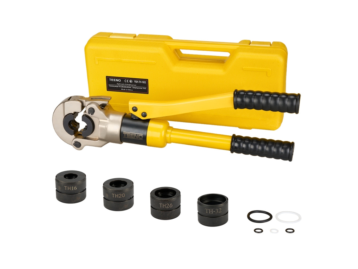 Alicate De Crimpagem Multicamadas Amarelo 100kn Para Conexões: Th16, 20, 26, 32