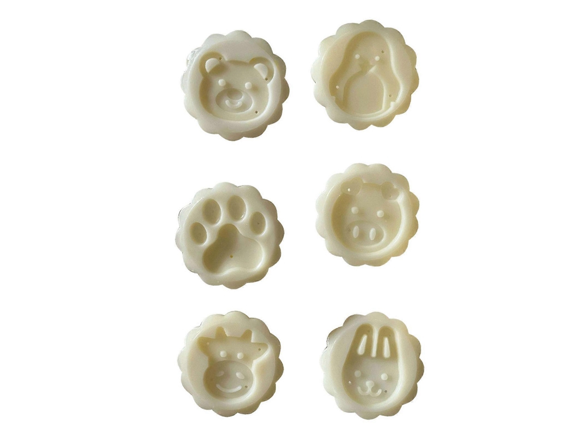 Forma Para Mooncakes Com 6 Carimbos, Em Plástico Abs, Para Bolos De Pasta De Feijão, Forma Para Sobremesa De Gelo Prensada À Mão, Ideal Para Amantes D