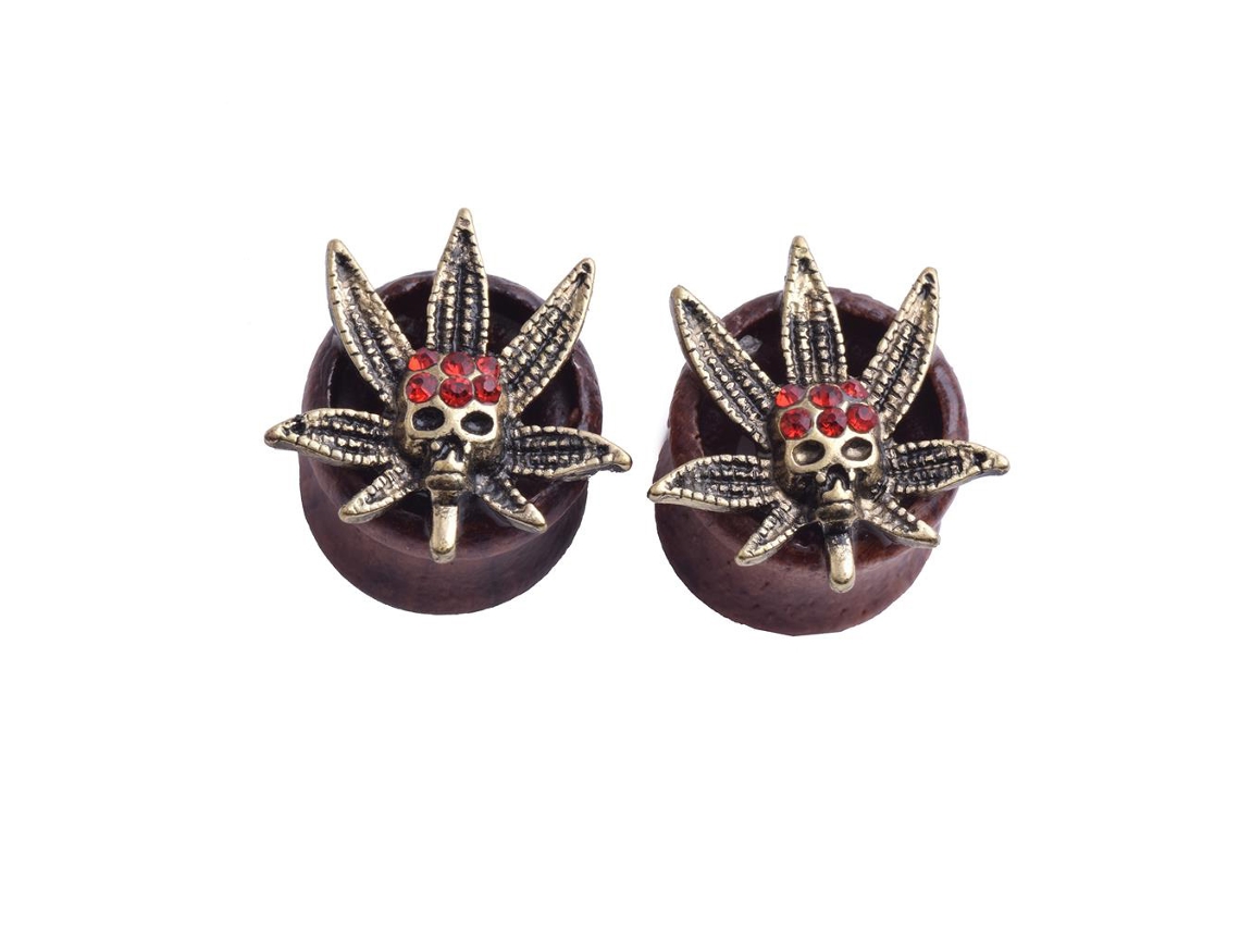 Brinco Feminino Moderno Design Totenkopf Brinco De Ouro