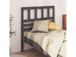 Vidaxl Cabeceira De Cama 96x4x100 Cm Pinho Maciço Cinzento