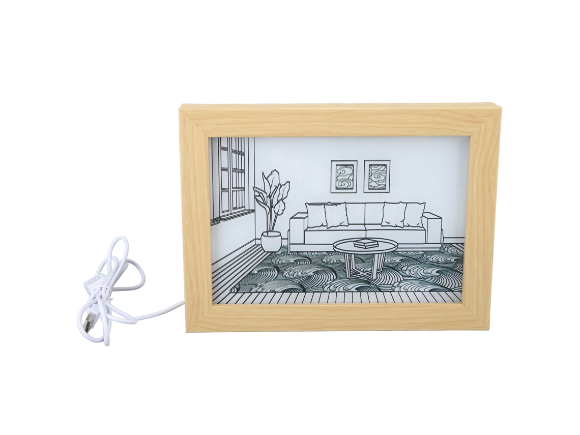 2026 pintura Decorativa Led Estilo Anime Japonês com 3 Modos de Iluminação Usb 23x17x3cm
