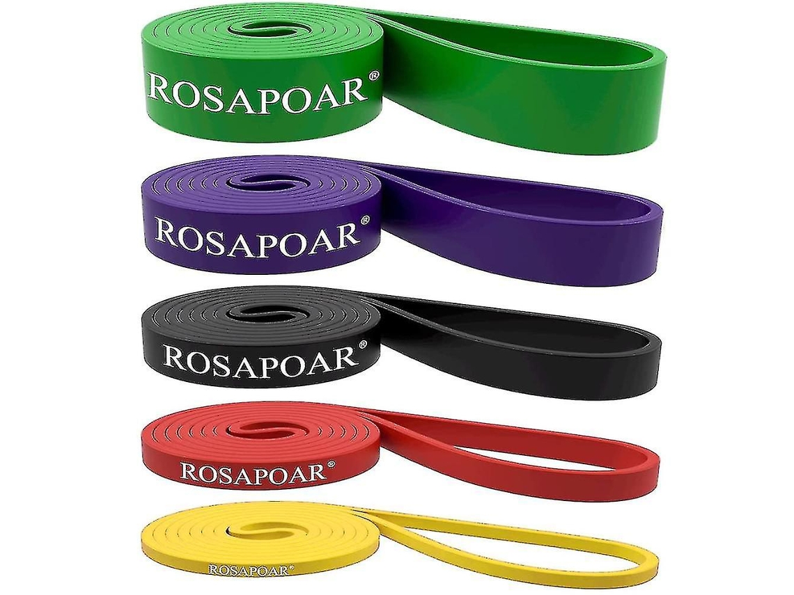 Conjunto De 5 Faixas Elásticas Resistência Para Exercícios Barra Fixa, Ideais Treinamento Força, Levantamento Peso E Powerlifting.-aquaforge