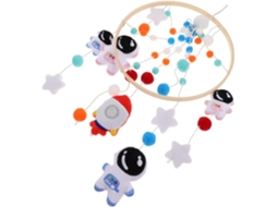 Móbile para Berço com Foguetes e Estrelas, Decoração de Feltro para Pendurar em Quartos de Meninos e Meninas, CHABERLU