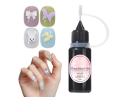 Gel transparente para modelagem de unhas, 10ml, com efeito adesivo.