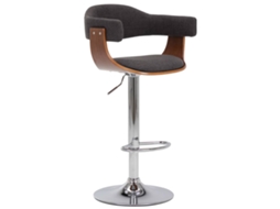 Bancos de Bar 2 Pcs Madeira Curvada e Tecido Cinzento MAISON EXCLUSIVE