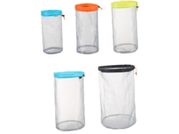 Bolsa Organizadora Dobrável E Leve Em Nylon Com Cordão, Ideal Para Viagens, Uso Doméstico, Camping E Esportes, Tamanho Médio, Laranja. Gokoco