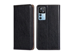 Capa De Celular Xiaomi Redmi K50 Ultra Gloss Oil Solid Color Com Revestimento Magnético Em Couro.